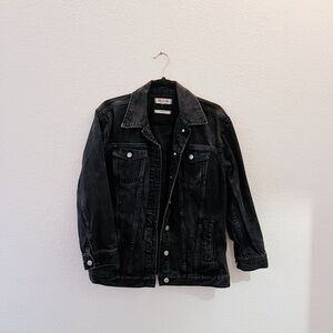 Madewell Oversized Black Denim Jacket